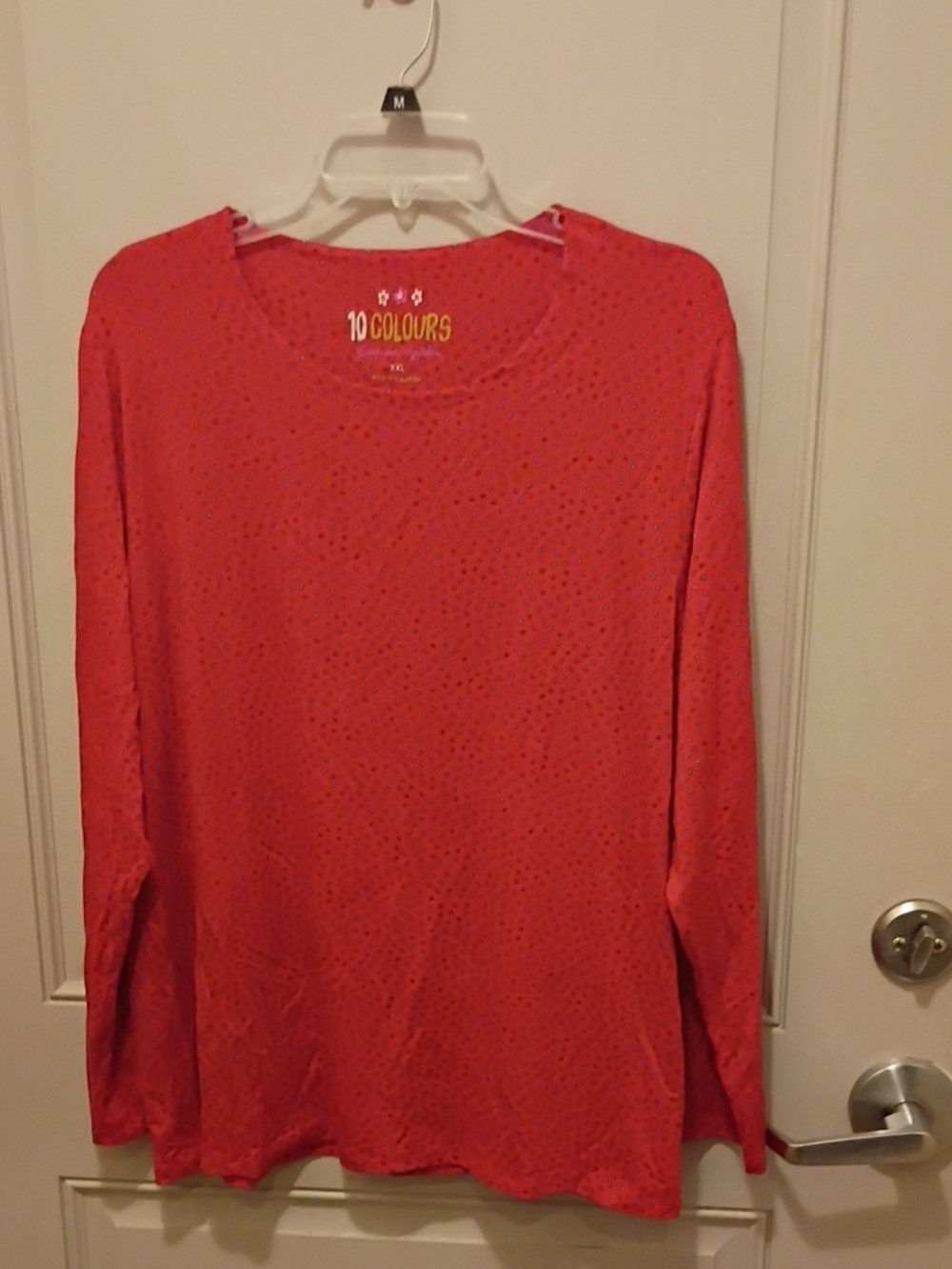 10 Colours By Gudrun Sjoden Women's Long-Sleeve Red Top Size XXL